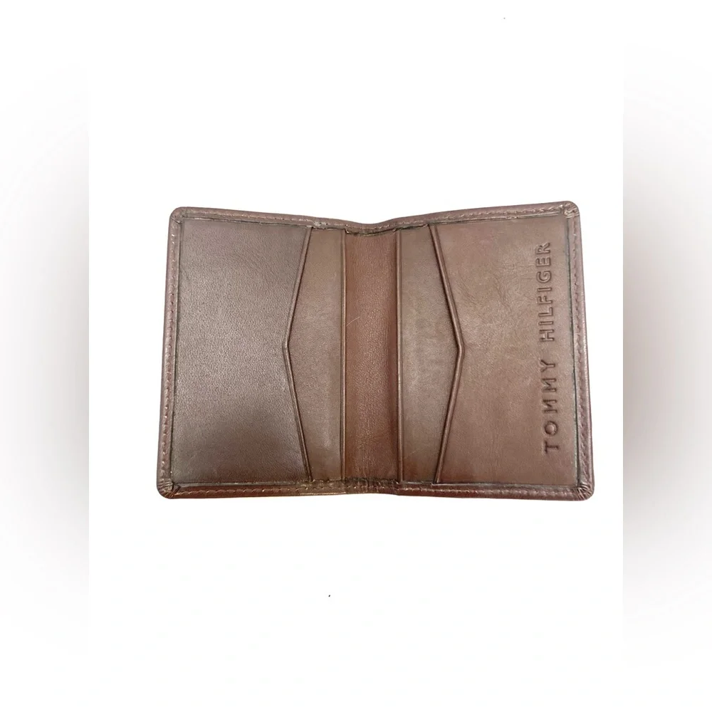 Tommy Hilfiger Mens Chocolate Brown Money Clip/Card Holder